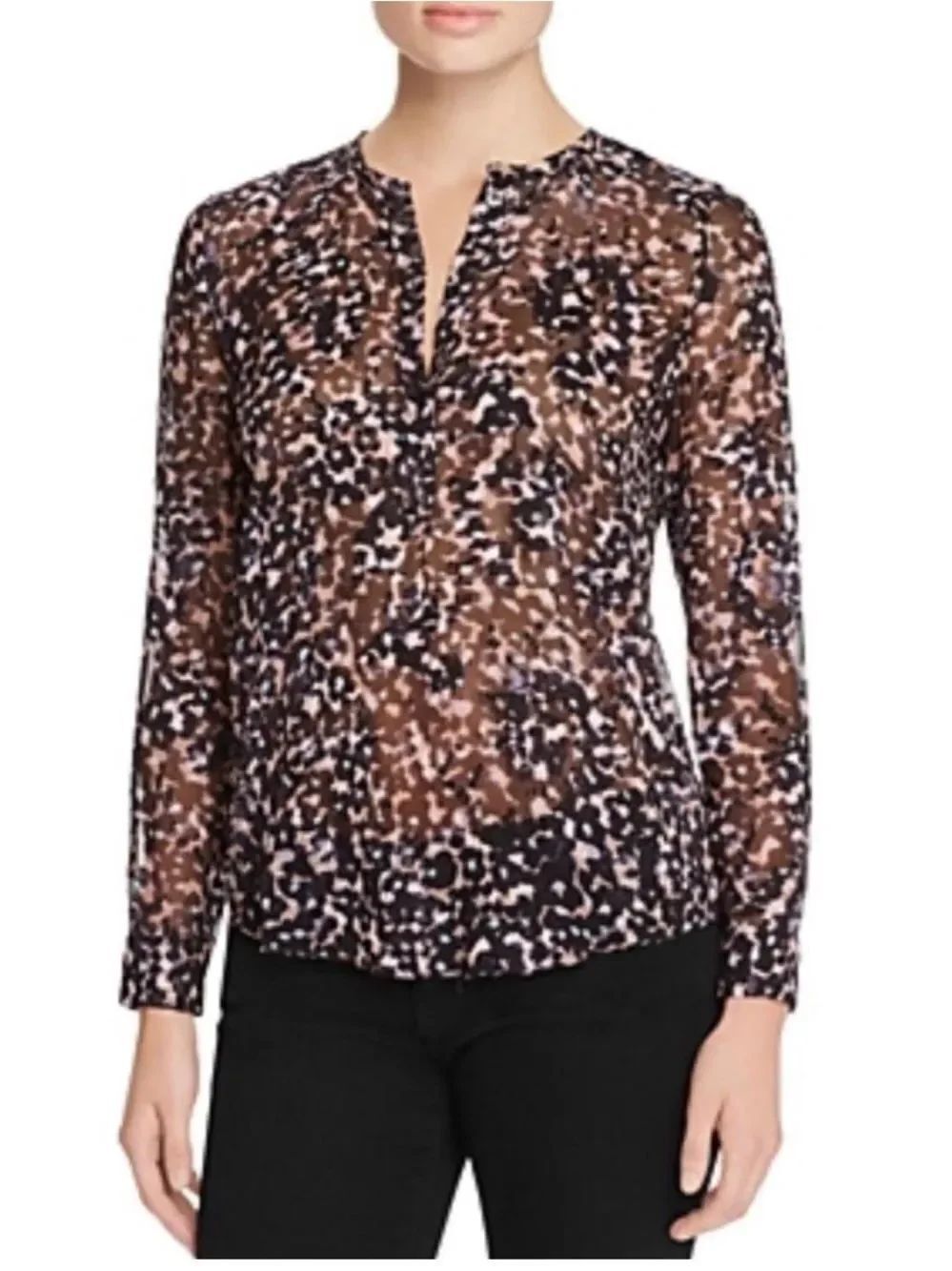 Rebecca Taylor Silk Blend Oleander Blouse